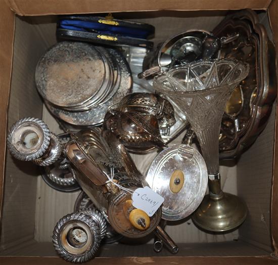 A collection of silver plate wares